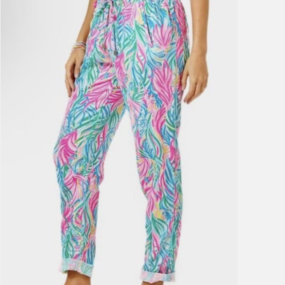 BNWT Lilly Pulitzer TARON LINEN Pants Women's Size Small